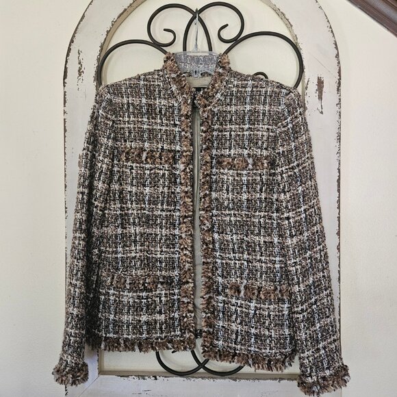 Rafaella Brown Tweed Woman`s Jacket -Blazer size 6 - Picture 9 of 10
